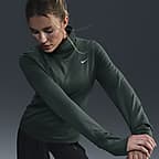 Women s Nike Therma FIT Swift Element Turtleneck Vintage Green L